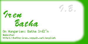 iren batha business card